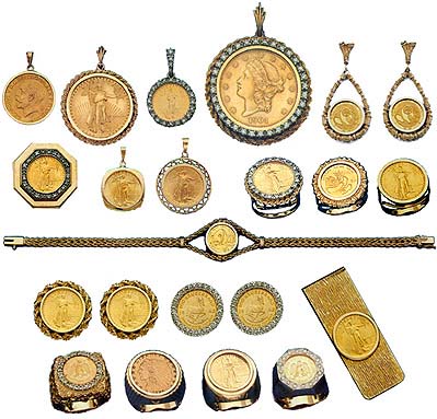 gold coin jewelry cartoon